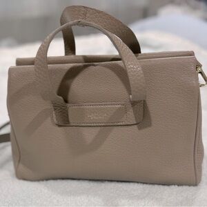 Lia Numa Taupe Leather Handbag